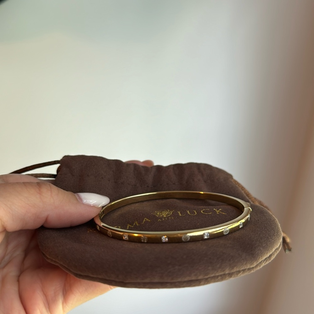Karma and luck cuff bracelet